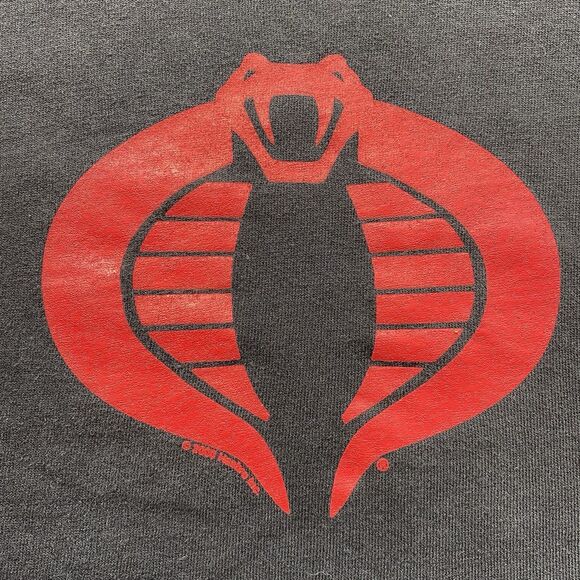 Vintage Y2K Changes Cobra T Shirt XL Black Red GI Joe Hasbro 3/4 Sleeve Baseball - Picture 6 of 8